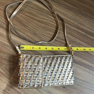 Vintage gold and silver braided crossbody